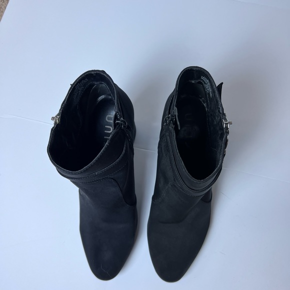 Unisa Women’s Black Ankle Booties With Silver Buckle Detail - Size US 9 - Picture 7 of 7